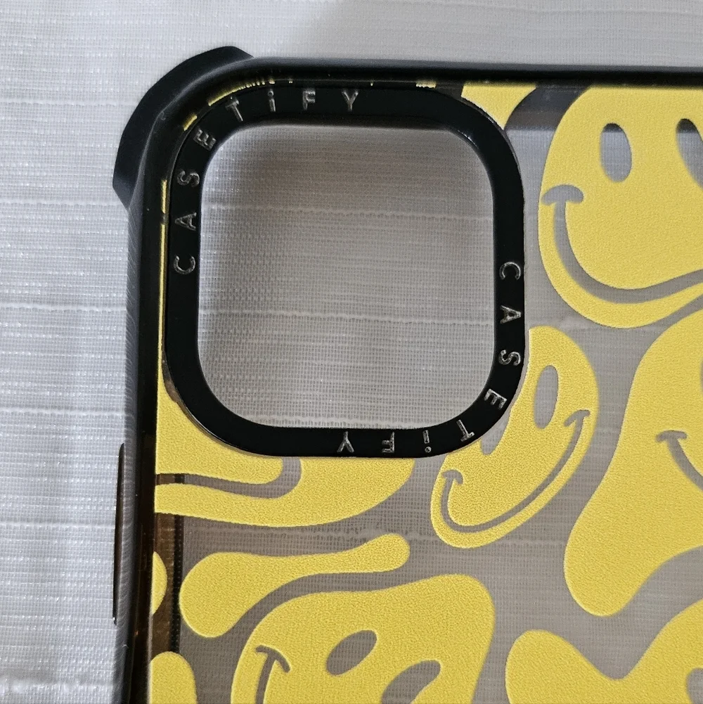 Casetify Black and Yellow Smiley Iphone 11 Pro Max Case